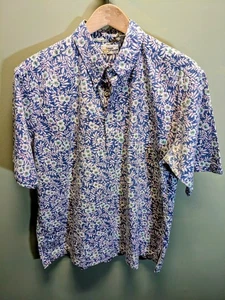Vintage Reyn Spooner Hawaiian Surf 1/2 Button-up Shirt XXL Floral Surf - Picture 1 of 23