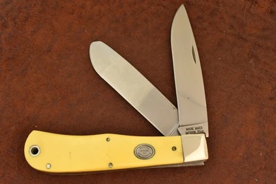 CUCHILLO TRAMPERO JUMBO DELRIN AMARILLO MATADOR TEXAS HECHO EN EE. UU. MOORE MATADOR MATADOR (28362) Foto 1 de 4