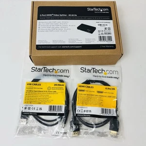 StarTech 2-Port HDMI Video Splitter 4K 60 Hz ST12HD202 Brand New Open Box - Picture 1 of 6