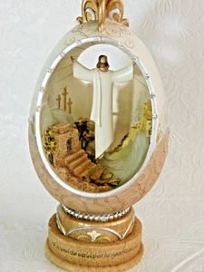 Jesus Ascending Legacy of Love by Kim Lawrence Ceramic Statue New Old Stock 2010 - Foto 1 di 9
