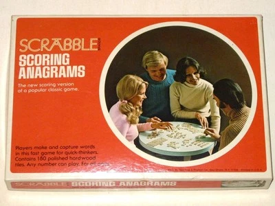 Vintage 1975 SCRABBLE Scoring ANAGRAMS Game! 180 Tiles COMPLETE in Original Box! - Image 1 of 4