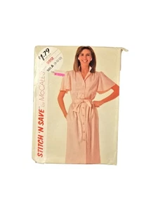 McCalls Stitch N Save Nähen 9512 Misses Shirtkleid mit Gürtel Größen 8-12 - Bild 1 von 5