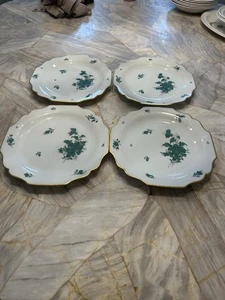 Augarten Wien Vienna Maria Theresia Plates Square Gold Rim Set Of 3 9.5” - Picture 1 of 8