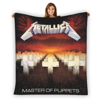Metallica Puppets Master Stripe Warm Single-Side Printing Flannel Fleece Blanket - Image 1 of 3