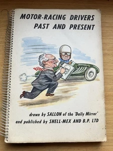 Rennfahrer Vergangenheit und Gegenwart gezeichnet von Sallon - Shell-Mex und B.P. 1956 - Bild 1 von 9