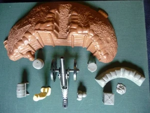 Vintage Marx Blue &Gray Civil War Bunker Cannon with Pin Abe Lincoln Figure more - Picture 1 of 8