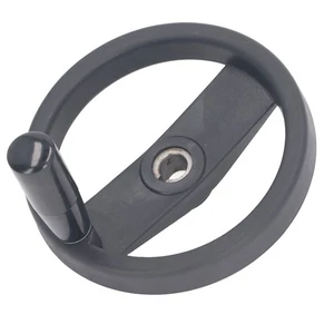 Hand Wheel 16mm Center Hole 160mm Outer Diameter With Revolving Handle 2 Spoked - Picture 1 of 12
