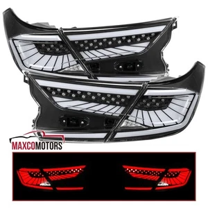 Black Tail Lights Fits 2018-2022 Honda Accord 4Dr Sedan LED Sequential Signal - Picture 1 of 7