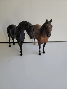 Lot Of 2 Breyer Horses Black Foundation Stallion #64 /Adios Standardbred #50 - Picture 1 of 11