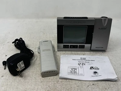 La Crosse Technology WT-5220 Projection Alarm Clock w/ Adapter & Sensor - WORKS! - Image 1 of 4