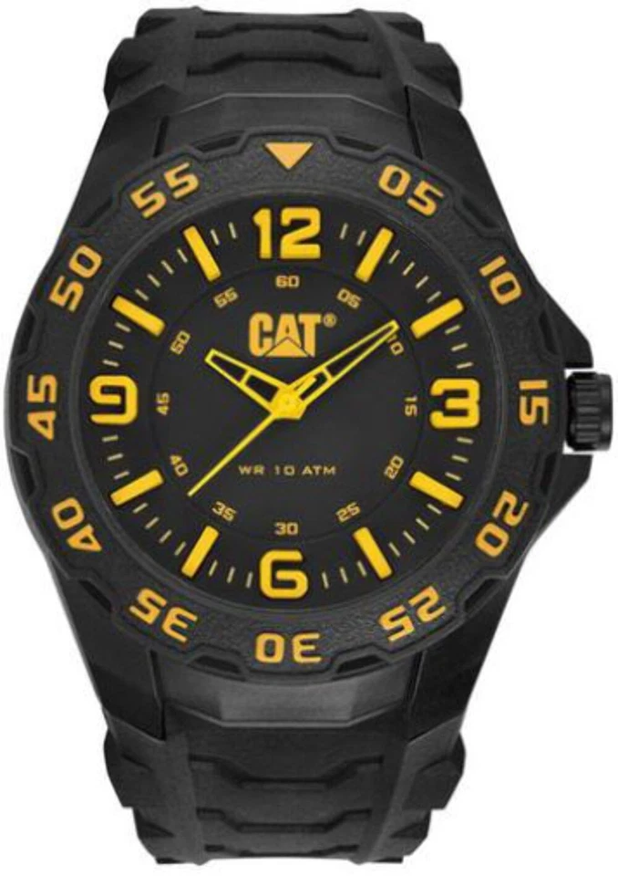 CAT LB11121137 Men's Black And Yellow Caterpillar Motion Watch - image 1 of 2