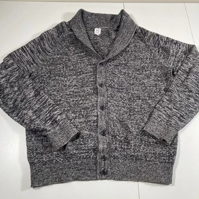 GAP Cárdigan Suéter Grande Gris Chal Cuello Pescador Tejido Abuelo Foto 1 de 4