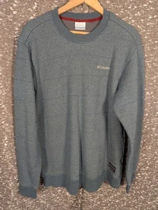 Columbia Men's Blue Pullover Sweatshirt Threaded Stripes Size Large - Picture 1 of 10