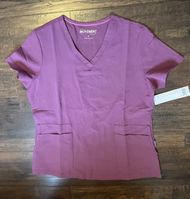 Blusa Médica M Butter-soft MOVEMENT para Mujer Púrpura Nueva con Etiquetas Mangas Cortas MBS616 Foto 1 de 4