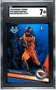 2023 Bowman Chrome U #193 Damien Martinez 1st Blue Refractor /199 SGC 7 - Bild 1 von 1