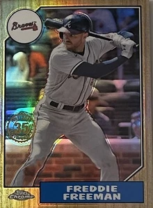 2022 Topps Chrome Refractor Freddie Freeman 35th Anniversary Card #87BC-11 MINT! - Picture 1 of 4