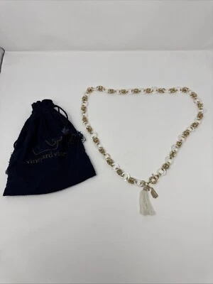 Women's Vineyard Vines Chunky Resin Gold Link Chain Necklace With Tassel - Image 1 of 4