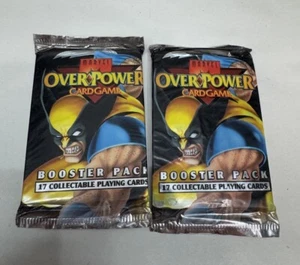1995 Marvel OverPower Sealed Booster Pack X-Men Card Game lot of 2 - Picture 1 of 1
