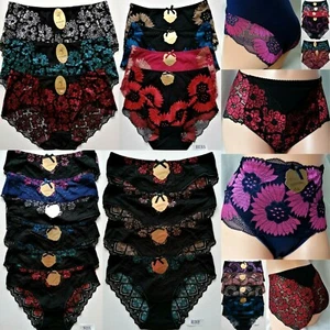 3/4er.Damen Slips Pantys Unterhose  Spitze Dessous.Gr.:S;M;L;XL;XXL - Bild 1 von 35