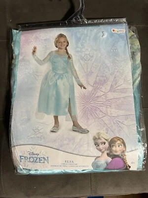 Brand New In Bag Disney Frozen Elsa Snow Queen Girl's Halloween Costume 4-6X - Image 1 of 4