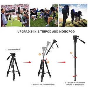 ZOMEI Q310 Professional Video Camera Tripod Fluid Head for Canon Sony Nikon - Picture 1 of 11