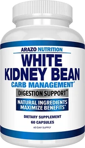 Arazo Nutrition White Kidney Bean Extract 100% 60 Capsule - Picture 1 of 12