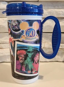 Disneyland 50th Anniversary PLASTIC CUP/MUG 70's Disco Electrical Parade Haunted - Picture 1 of 5