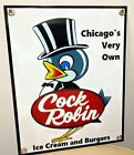Cock Robin Chicago's Very Own ice cream burgers restaurant fast food Sign.. #2