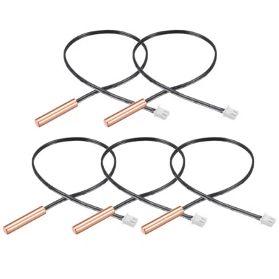 UXCELL 5 Pcs 50K NTC Thermistor Probe 15.7 Inch Copper Temp Sensor for Air Conditioner