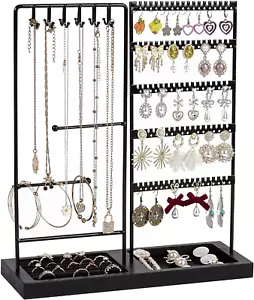 Jewelry Holder Organizer Stand Tree for Earring Necklace Ring Bracelets Display - Picture 1 of 12