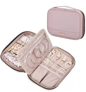 Travel Jewelry Case Travel Organizer for Necklaces Earrings Rings necklaces - Picture 1 of 9