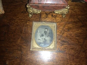 Antique Victorian Daguerreotype Photograph Of Mother And Small Child - Picture 1 of 8
