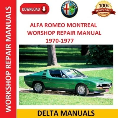 Alfa Romeo Montreal  1970-1977  Factory Service  Repair Manual - Imagen 1 de 4