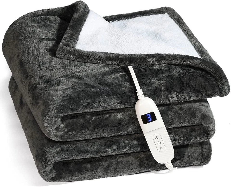 Electric Heated Blanket 50x60 with 10 Heating Settings & auto Shut-Off - Image 1 of 4