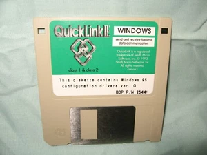 Quick Link II Fax Software for Windows and DOS 3.5" 3 1/2" Disk Diskette DL23 - Picture 1 of 2