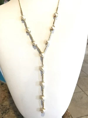 Vince Camuto imitación perla collar en Y tono dorado Foto 1 de 4