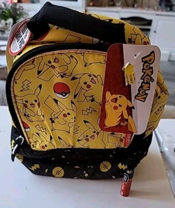 Pokemon Pikachu Thermos Kids 2 Compartment Insulated Lunch Box Bag Pokeball NWT - Picture 1 of 11