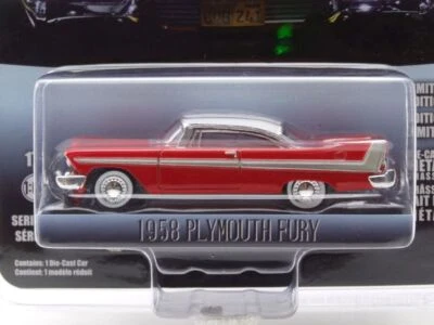 Plymouth Fury 1958 Rosso Bianco Christine Modello 1:64 Greenlight Collectibles - Immagine 1 di 2