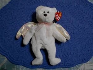 TY Beanie Baby HALO Bear Angel Beanie Baby 1998 - Picture 1 of 11