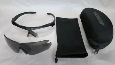 ESS CrossBlade Black W/Clear, Smoke Gray Eyeshields & Hard Case - Image 1 of 4