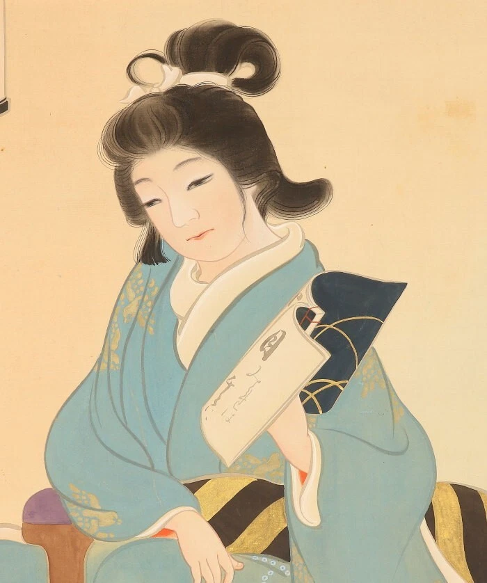 艺妓画在古董日本画作、画卷| eBay