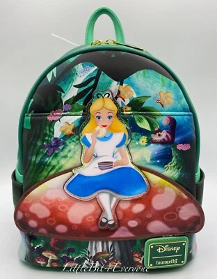 NEW Loungefly Disney Alice in Wonderland on Mushroom Mini Backpack EXCLUSIVE - Image 1 of 4