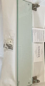 Ginger 24" Tempered Glass Shelf Satin Nickel 5334T-24/SN  W9 - Picture 1 of 5