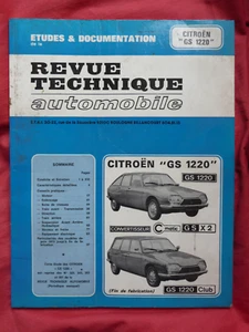 revue technique RTA CITROEN « GS 1220 » - Mai 1984 - Bild 1 von 1