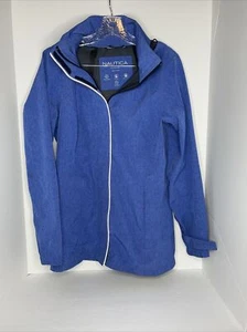 Men's Nautica Water Resistant Zip Up Windbreaker Blue Jacket Size Medium - Picture 1 of 4