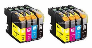 8 Stück BK- und Farbtinte mit hoher Reichweite für Brother LC203XL LC203 MFC-J460dw J480dw J485dw - Bild 1 von 1