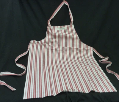 DELANTAL DE CHEF COMPLETO CLÁSICO A RAYAS ROJO BLANCO WILLIAMS-SONOMA 36" AJUSTABLE Foto 1 de 4