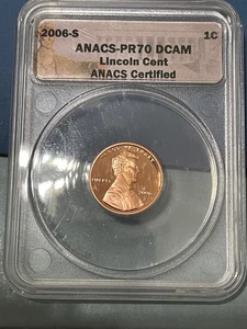 2006-S 1c Proof ANACS PR70DCAM US Lincoln Memorial One Cent Penny - Picture 1 of 3