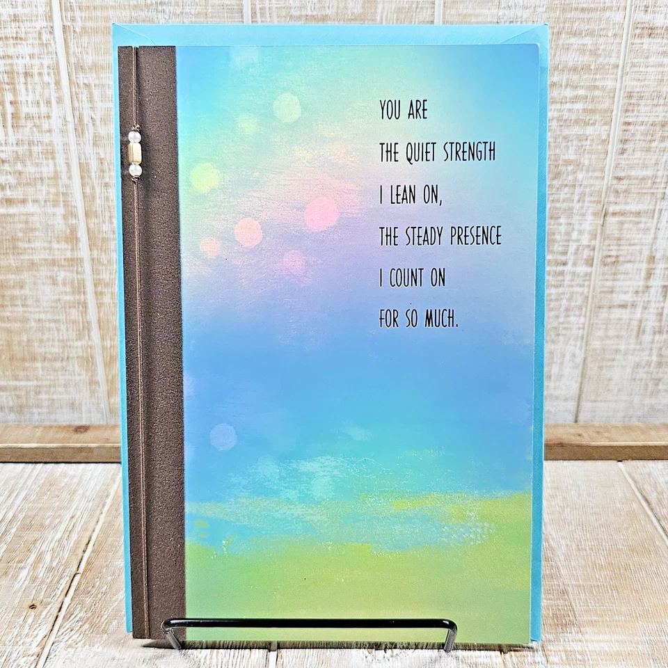 Tarjeta de felicitación de aniversario Hallmark My Husband cordón con cuentas azul verde Foto 1 de 4