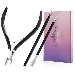 Professional Cuticle Trimmer with Pusher and Cutter - Stainless Steel Cuticle... - Picture 1 of 7